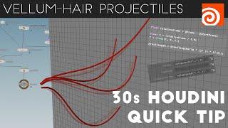 Houdini 30s Quick Tip #12 - Vellum Hair Projectiles
