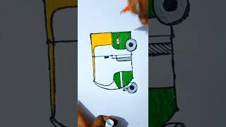 Auto rickshaw drawing from 9 dots #shorts #art #viral #drawing #autorikshaw #dotsdrawing