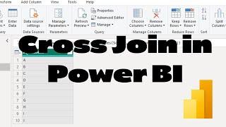 How To Cross Join Tables With No Common Column in Power BI