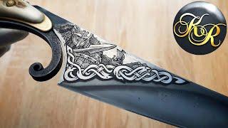 Viking knife. Handmade creative work