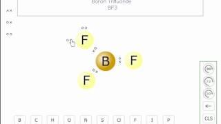 The Lewis structure of boron trifluoride