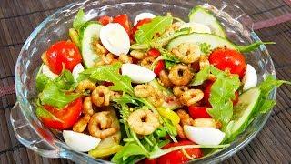 Salad from shrimp