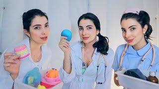 ASMR PLANTÃO NOTURNO: Enfermeira, Fisioterapeuta e Nutri examinando você | Sweet Carol