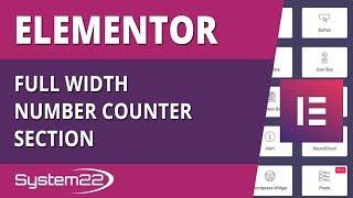 Elementor WordPress Plugin Full Width Number Counter Section