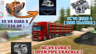 UTS - V8 ENGINE SOUND TEST | SCANIA ( ENGINE + TURBINE ) | V8 530 vs V8 Open Pipe vs V8 Open Crackle