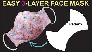 Easy Making 3-Layer Face Mask | DIY Face Mask | Easy Face Mask Pattern