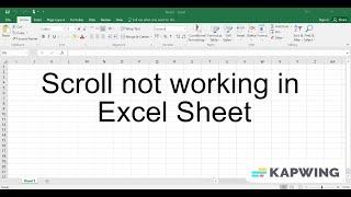 Scroll not working in Excel sheet | Scroll locked in Excel Sheet.