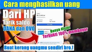 Terbukti Berbayar.! Cara menghasilkan uang dari hp bisa tarik saldo lewat dana