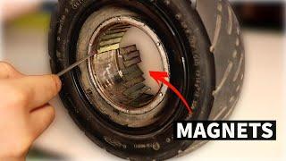 Fixing magnets on noisy electric scooter motor hub