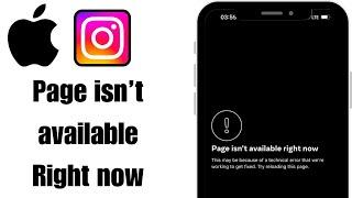 How to Fix “ This Page Isn’t available Right Now “ Instagram | Page Isn’t Available right now