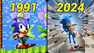 The evolution of Sonic idle animations 1991-2024