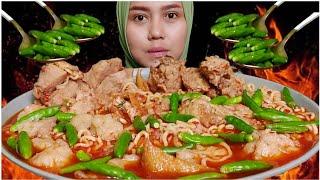 PEDAS@UGAL2ANBAKSO URAT BANJIR TETELAN TABUR RAWIT || MUKBANG INDONESIA ||#asmr #mukbang #caberawit