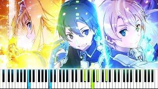 [Sword Art Online: Alicization OP] "ADAMAS" - LiSA (Synthesia Piano Tutorial)