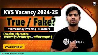 KVS Vacancies True or Fake? Waiting List | KVS Annual Transfers | DSSSB PRT Vacancy by Abhishek Sir