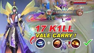 VALE MUST BUILD Stop on Hit 2nd Skill and Combo 3+2+1  New Emblem Set 2023 MLBB Gameplay