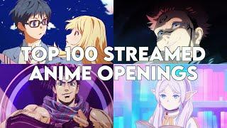 Top 100 Streamed Anime Openings of All Time [UPDATED 2024]