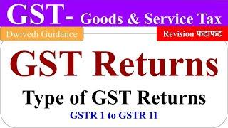 GST Returns, Type of GST Returns, goods and service tax returns, gst return ca, gst return bcom