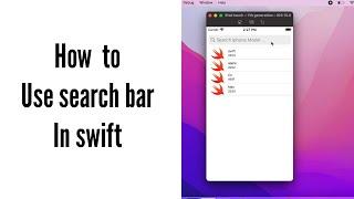 How to use search bar  app in (SWIFT)