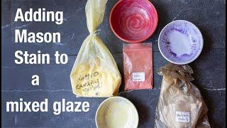 How to Add Mason Stain to A Glaze (the easy way)