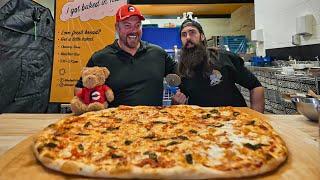 BRITAIN'S BIGGEST PIZZA CHALLENGE WITH RANDY SANTEL! | BAKED'S 40 IN 20 CHALLENGE | BeardMeatsFood