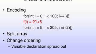 obfuscation techniques in java