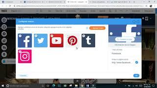 Configuración Redes Sociales II Wix