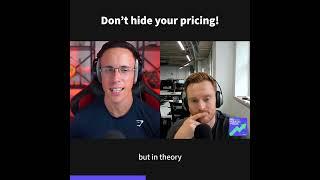 Don't hide your pricing, with Sam Dunning at Web Choice