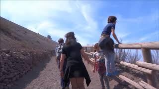 Walking to the top of Mount Vesuvius with speculutar views of the Bay of Napes