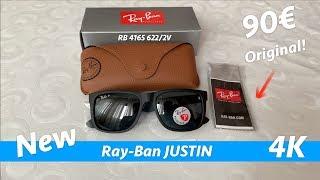 Ray-Ban Justin RB4165 622/2V 55 Polarized - unboxing and full review in 4K