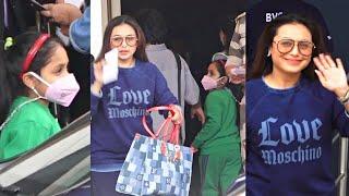 Rani Mukherjee With Daughter Adira Leaves For Vacation