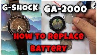 How to replace battery G-SHOCK GA-2000 careful because I made when I return the case at the back