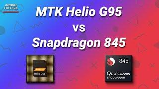 MTK HELIO G95 vs SNAPDRAGON 845 PUBG TEST | Antutu 8 Geekbench 5 GPU Score [Hindi]