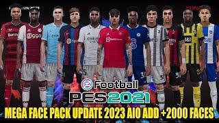 PES 2021 MEGA FACE PACK UPDATE 2023 AIO add +2000 faces