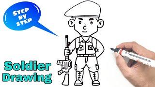 Soldier Drawing Very Easy | YoKidz Drawing | YoKidz Channel