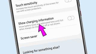 show charging information setting || how to use show charging information setting on Samsung