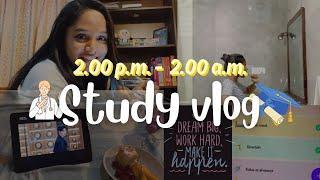 2.00 p.m. - 2.00 a.m. study vlog | weekend at home | study motivation