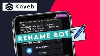 How to Create Own  Rename Bot Telegram using Koyeb tamil/TechMagazine