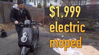 Electric BloomScooter MOPED unboxing & first ride