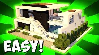 Minecraft: How To Build A Large Modern House Tutorial ( 2017 )