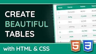 Styling HTML tables with CSS -  Web Design/UX Tutorial