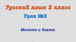 Русский язык 2 класс (Урок№3 - Монолог и диалог.)