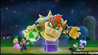 Super Mario 3D World Intro Peach Mario Luigi Toad Blue Bowser Screaming