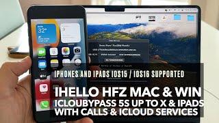 iHELLO HFZ MAC & WIN tool Bypass 5s up to X & iPads With calls & iCloud services