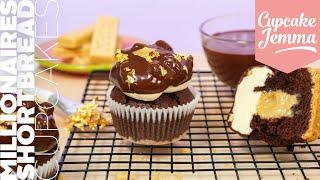 Decadent Millionaires Shortbread Cupcakes Recipe with Gold Leaf! | Cupcake Jemma