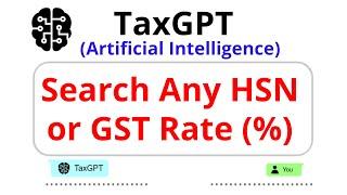 Search any HSN or GST Rate in TaxGPT | GST Library by TaxReply