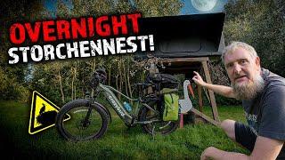 ICH SCHLAFE IM STORCHENNEST! ‍️ E-BIKE OVERNIGHT TOUR als ANFÄNGER! - @crazybirdbikede