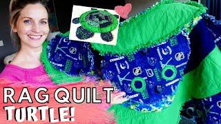 ANIMAL RAG QUILT TURTLE TUTORIAL! How to make a Simplicity animal Rag Quilt /BEGINNER SEWING PROJECT