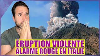 ÉRUPTION DE STROMBOLI ! Alerte rouge et danger de tsunami !  (enregistrements originaux)