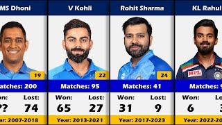 Indian Cricket Team Captains list ! Indian Cricket Team Captains Records In ODI