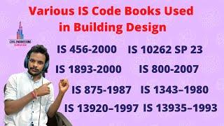 Various IS code books used in Building design | civil engineering | online course | software |